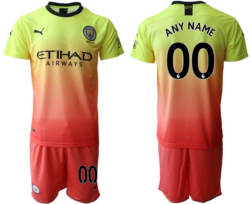 Men 2019-2020 club Manchester City away customized yellow Soccer Jerseys->customized soccer jersey->Custom Jersey